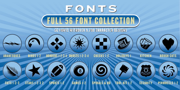 FULL COLLECTION FONT SET: 56 Fonts - altemusfonts