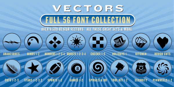 FULL COLLECTION VECTORS SET: 6,500 Designs - altemusfonts