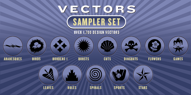 SAMPLER VECTORS SET: 1,700 Designs - altemusfonts